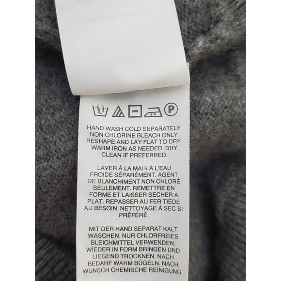 J Crew Collection Italian Cashmere Sweater Full Zip Hoodie Small Gray Luxury - Picture 6 of 10